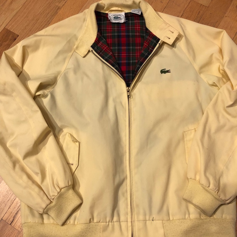 Vintage Lacoste jacket yellow medium